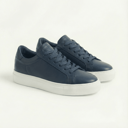 Sneaker in pelle pieno fiore Malliora - Blu scuro - MallioraMALPL193456BS0140