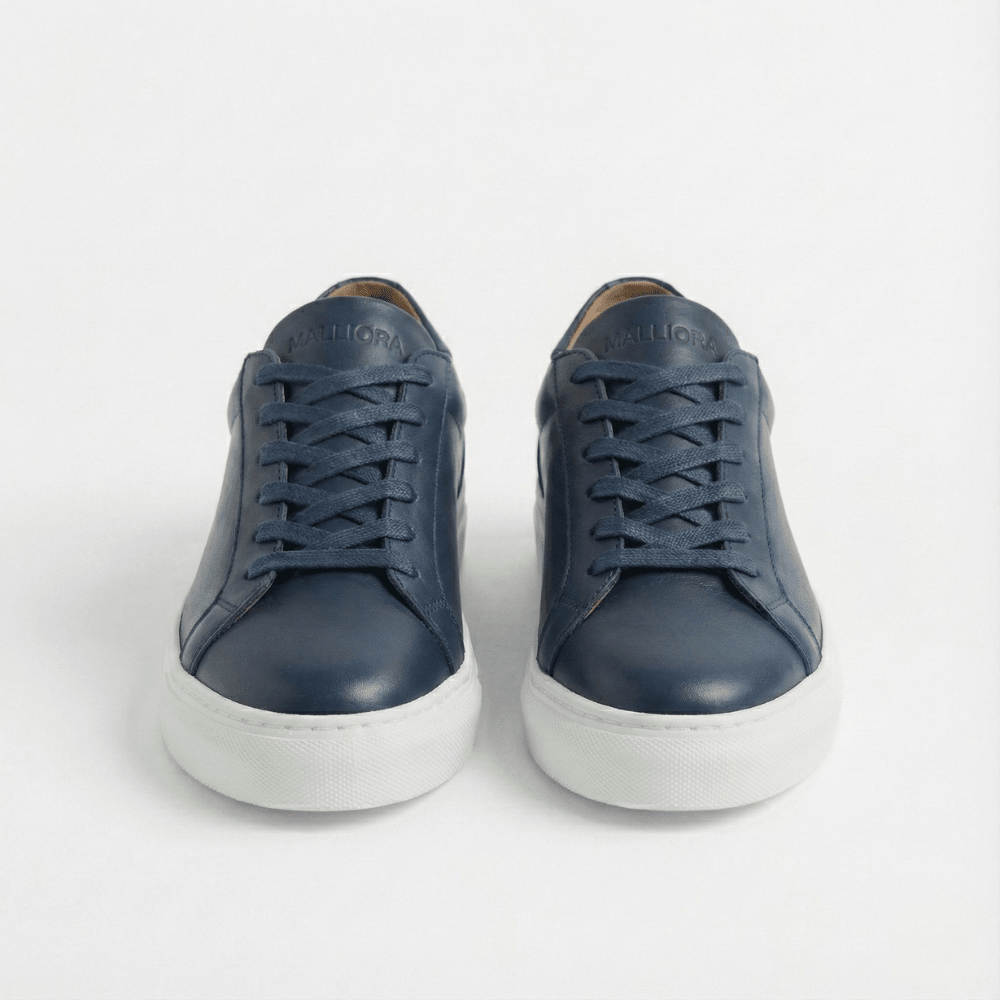 Sneaker in pelle pieno fiore Malliora - Blu scuro - MallioraMALPL193456BS0140