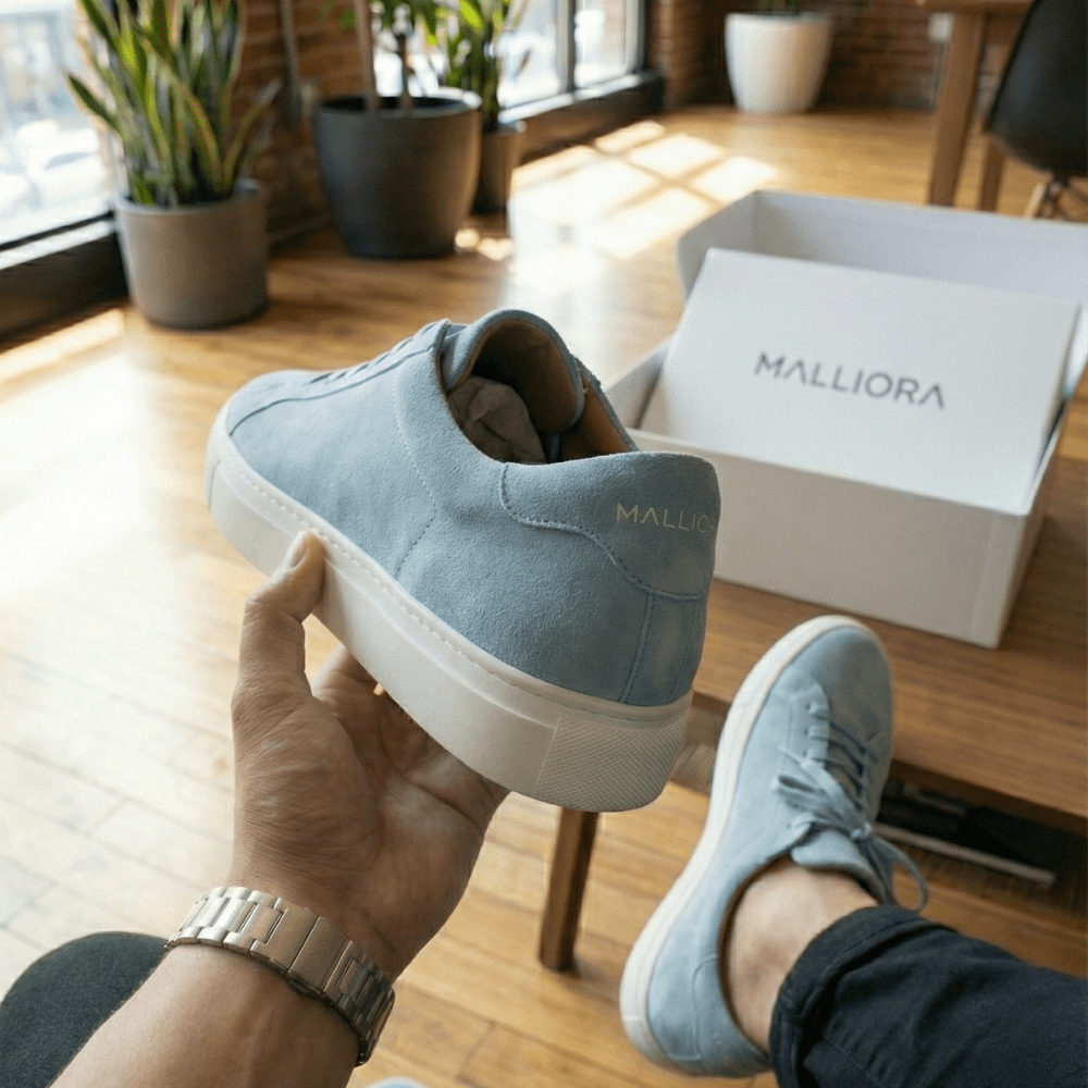 Sneaker Malliora in camoscio - Azzurro - MallioraMAL193456AZ0140