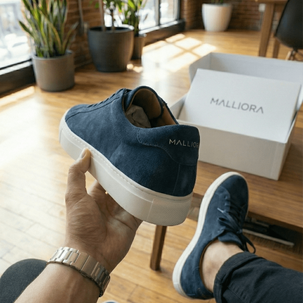 Sneaker Malliora in camoscio - Blu scuro - MallioraMAL193456BS0140