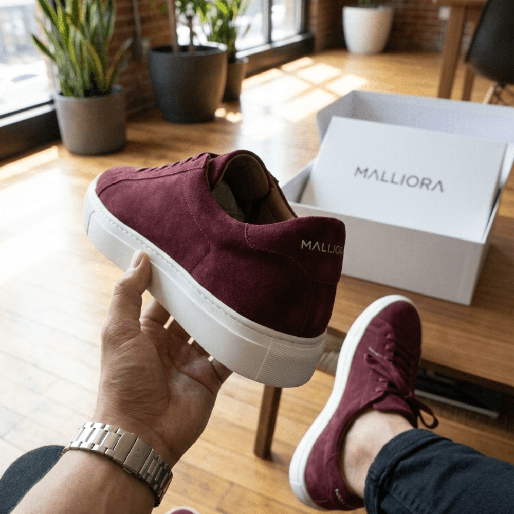 Sneaker Malliora in camoscio - Bordeaux - MallioraMAL193456BN0140