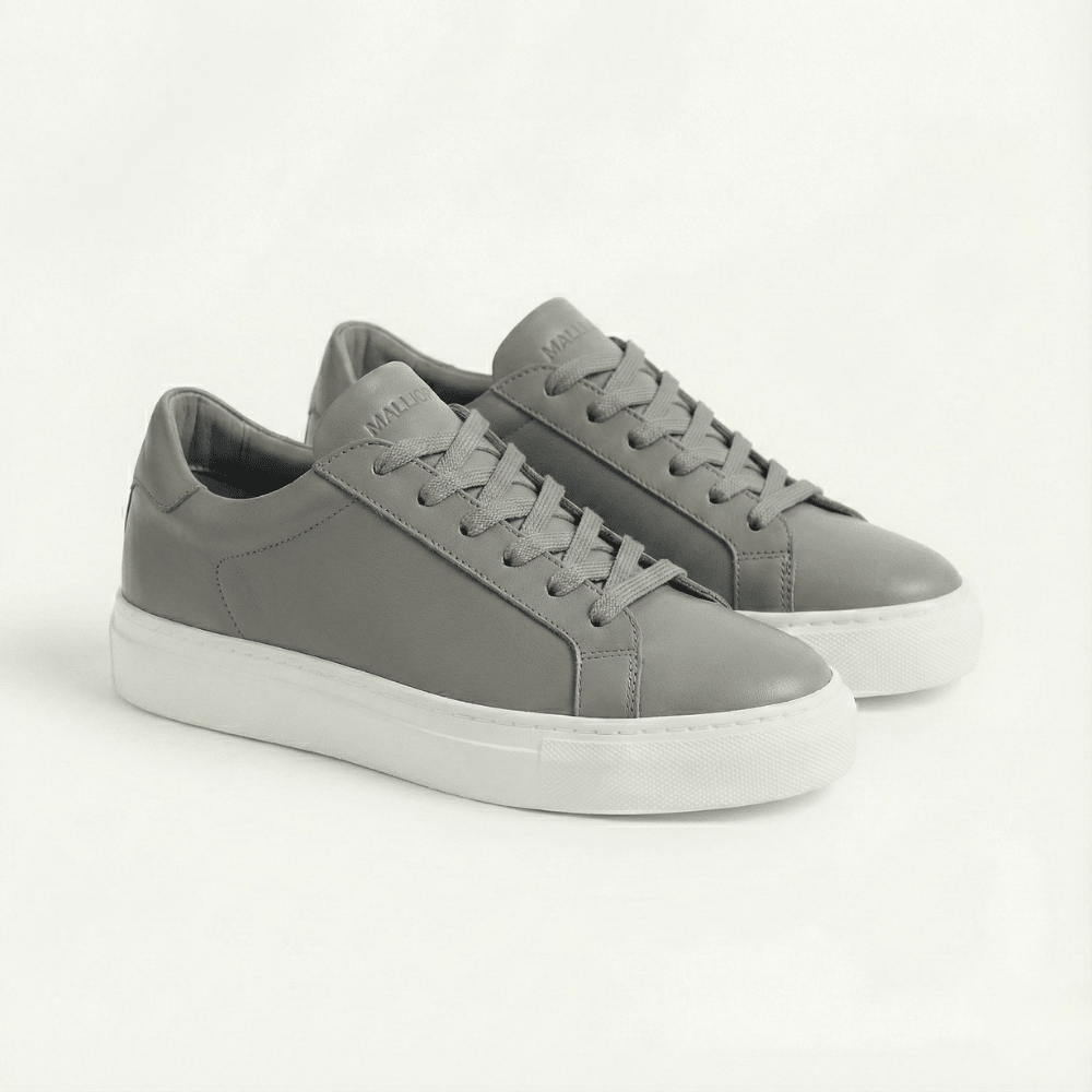 Sneaker Malliora in pelle pieno fiore - Grigio - MallioraMALPL193456GR0140