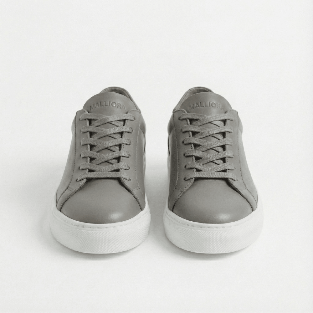 Sneaker Malliora in pelle pieno fiore - Grigio - MallioraMALPL193456GR0140