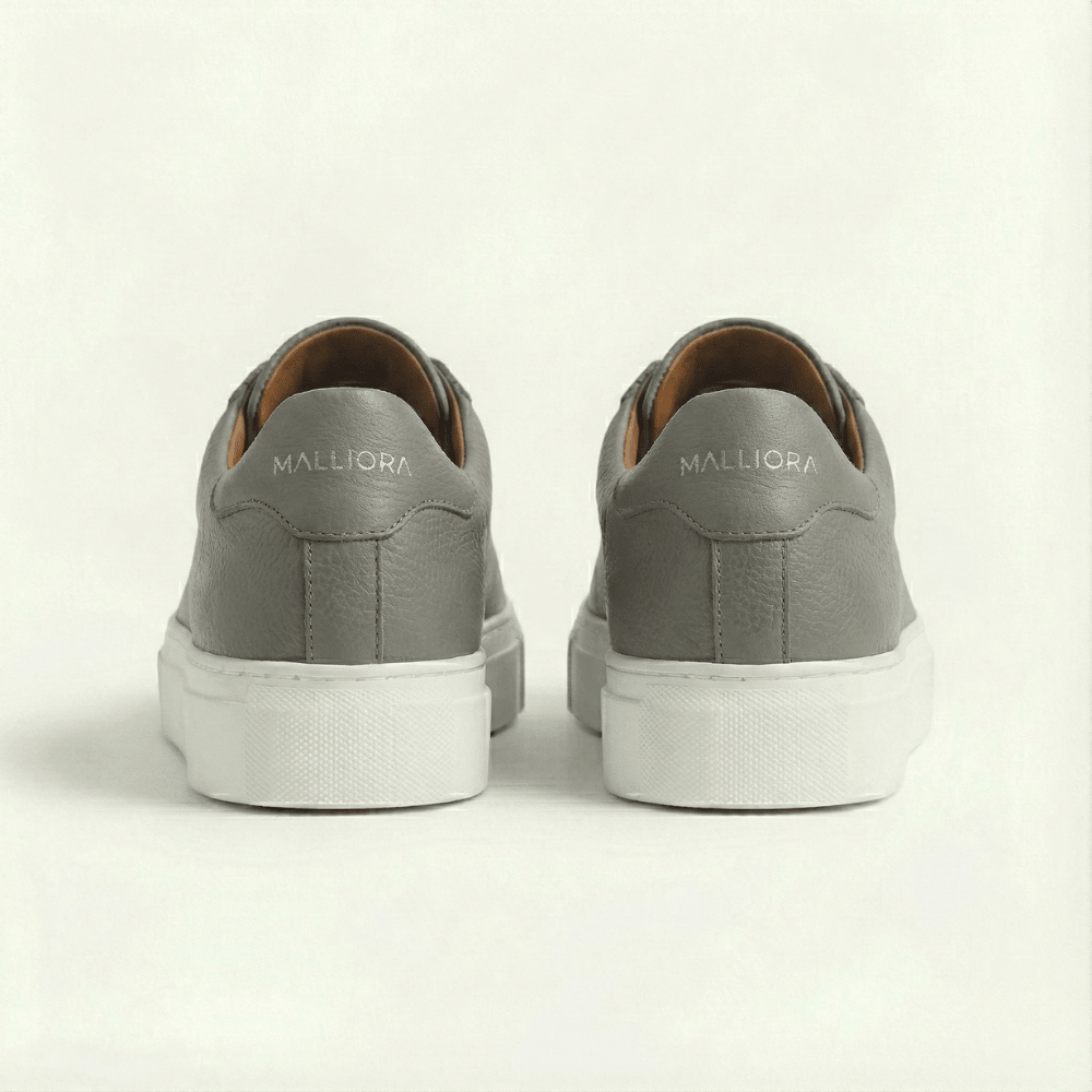 Sneaker Malliora in pelle pieno fiore - Grigio - MallioraMALPL193456GR0140