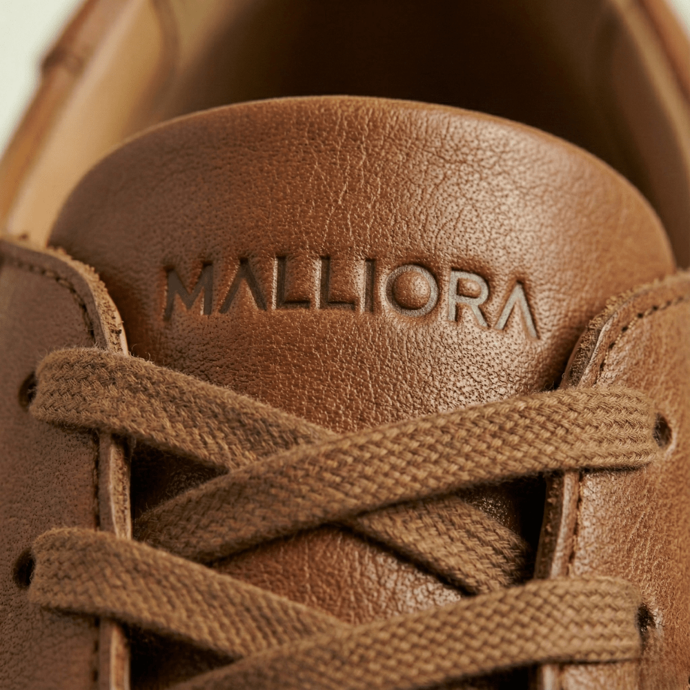 Sneaker Malliora in pelle pieno fiore - Marrone - MallioraMALPL193456MR0140