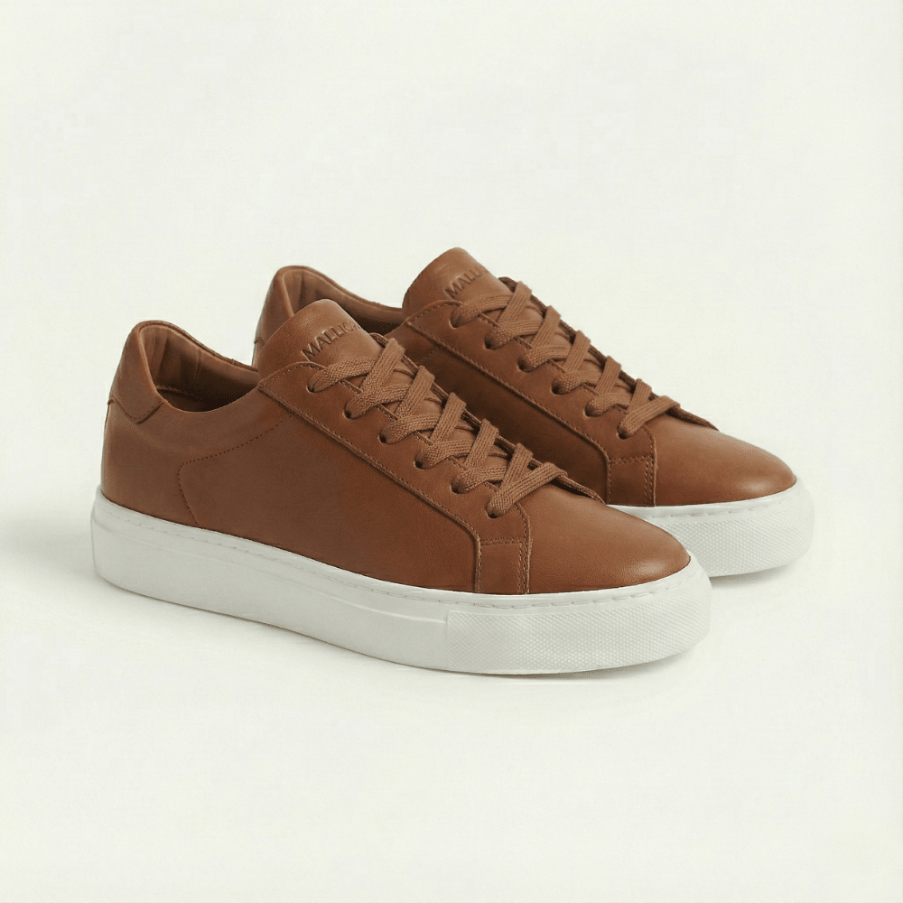 Sneaker Malliora in pelle pieno fiore - Marrone - MallioraMALPL193456MR0140