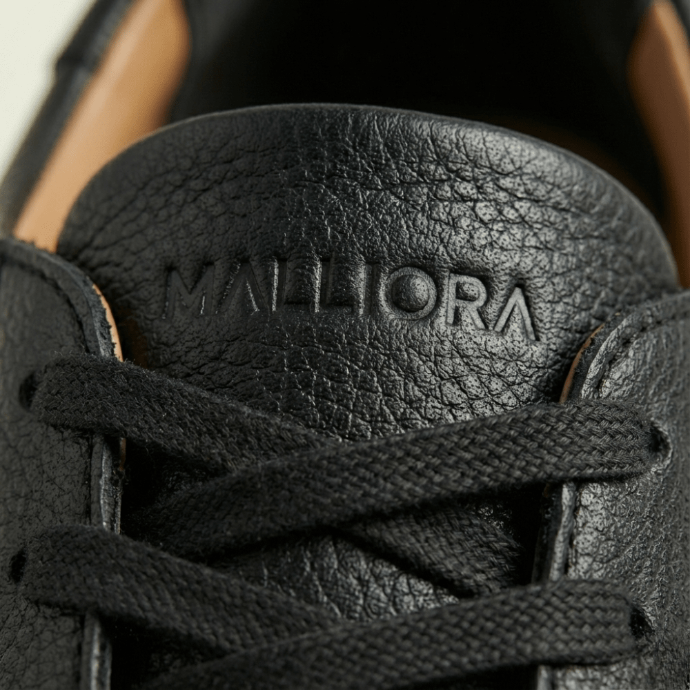 Sneaker Malliora in pelle pieno fiore - Nero - MallioraMALPL193456NR0140
