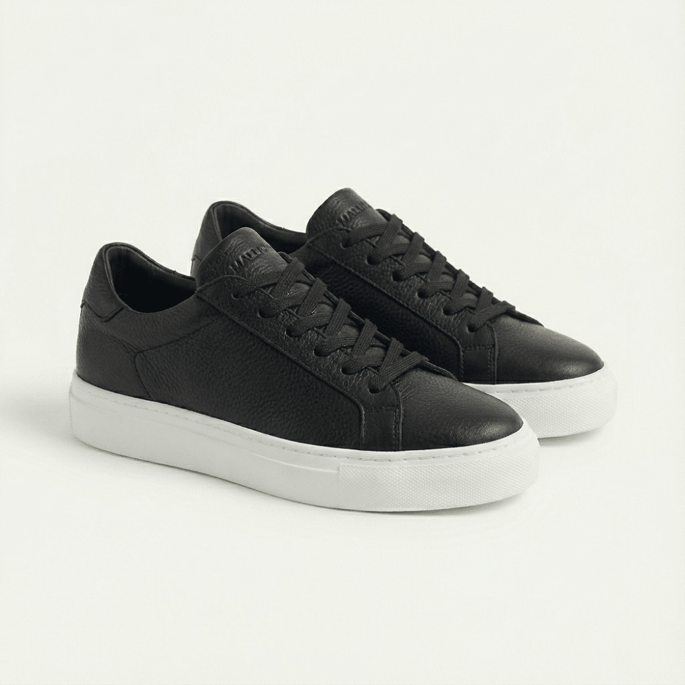 Sneaker Malliora in pelle pieno fiore - Nero - MallioraMALPL193456NR0140