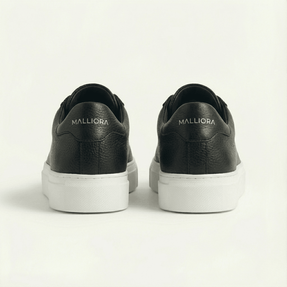 Sneaker Malliora in pelle pieno fiore - Nero - MallioraMALPL193456NR0140